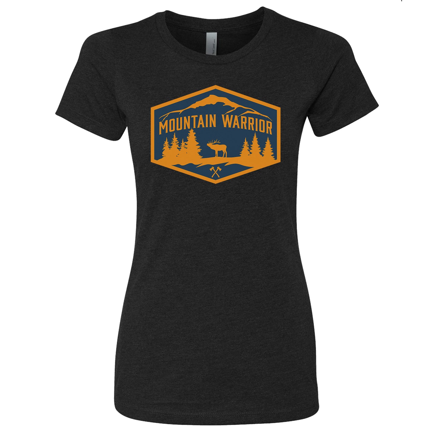 Mountain Warrior Chest Logo Ladies Tee