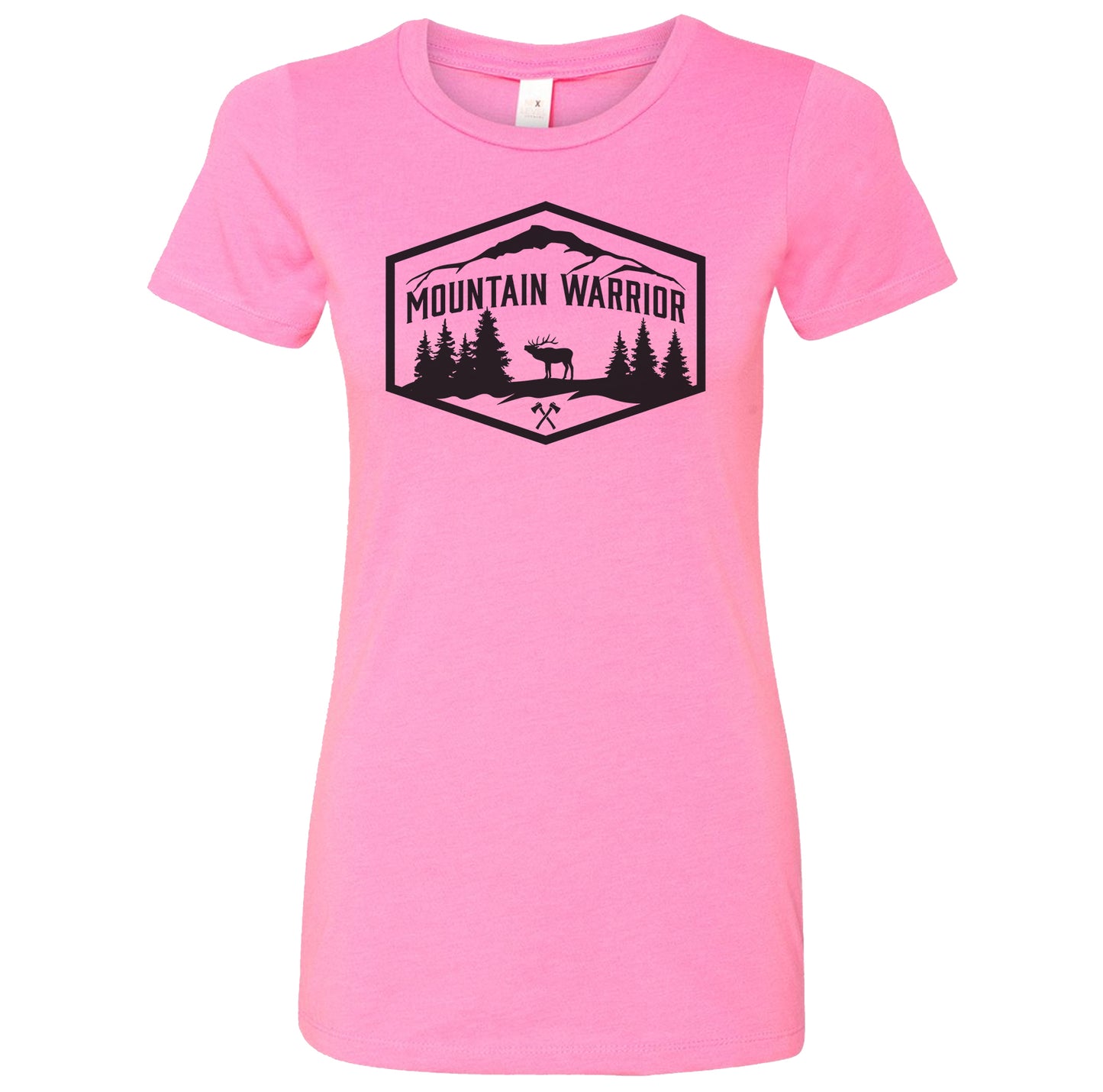 Mountain Warrior Chest Logo Ladies Tee