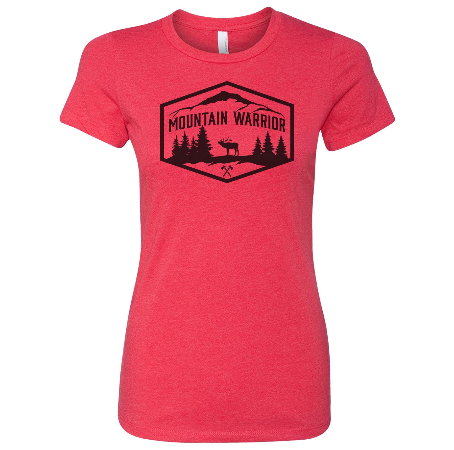 Mountain Warrior Chest Logo Ladies Tee