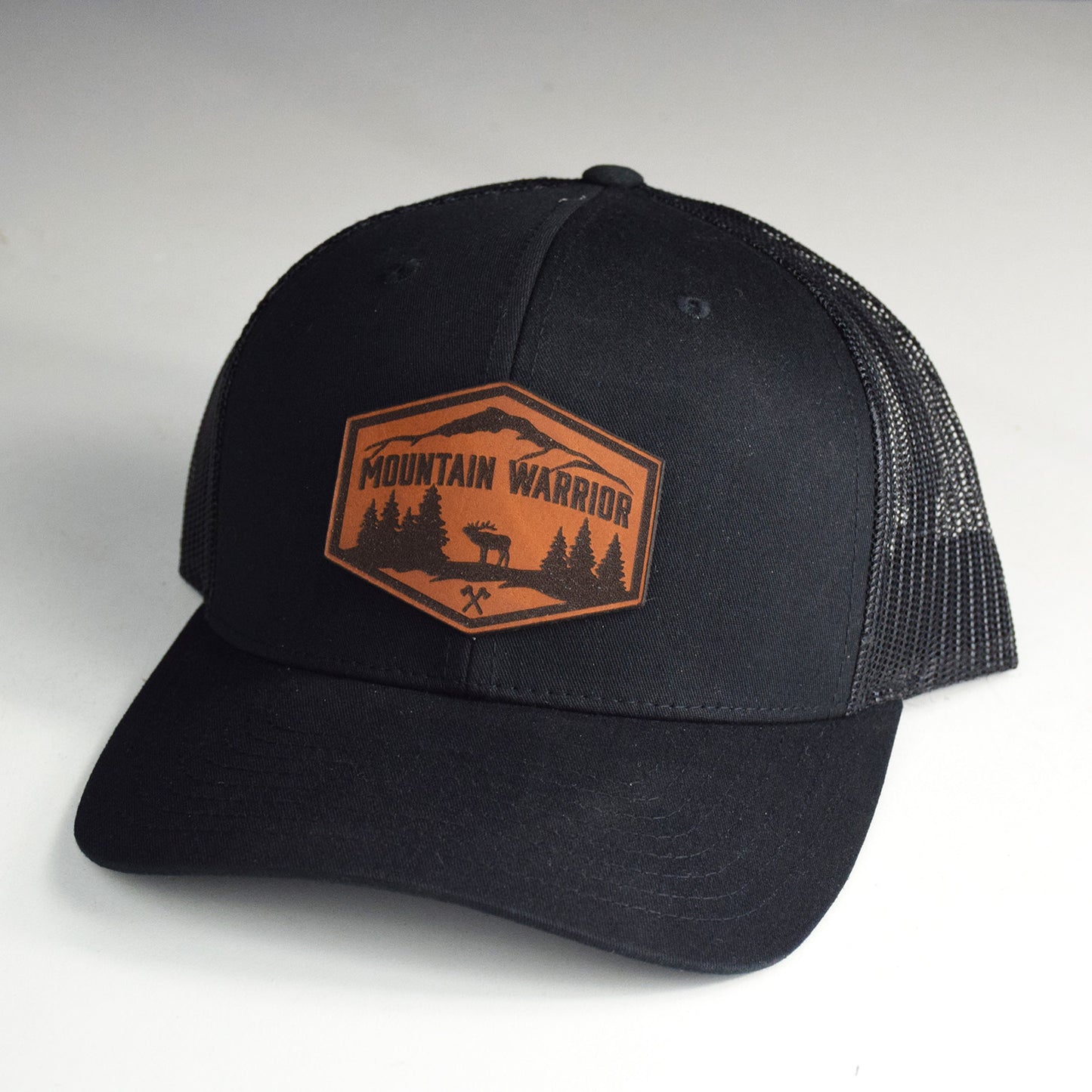 Mountain Warrior Logo Leather Patch Snapback