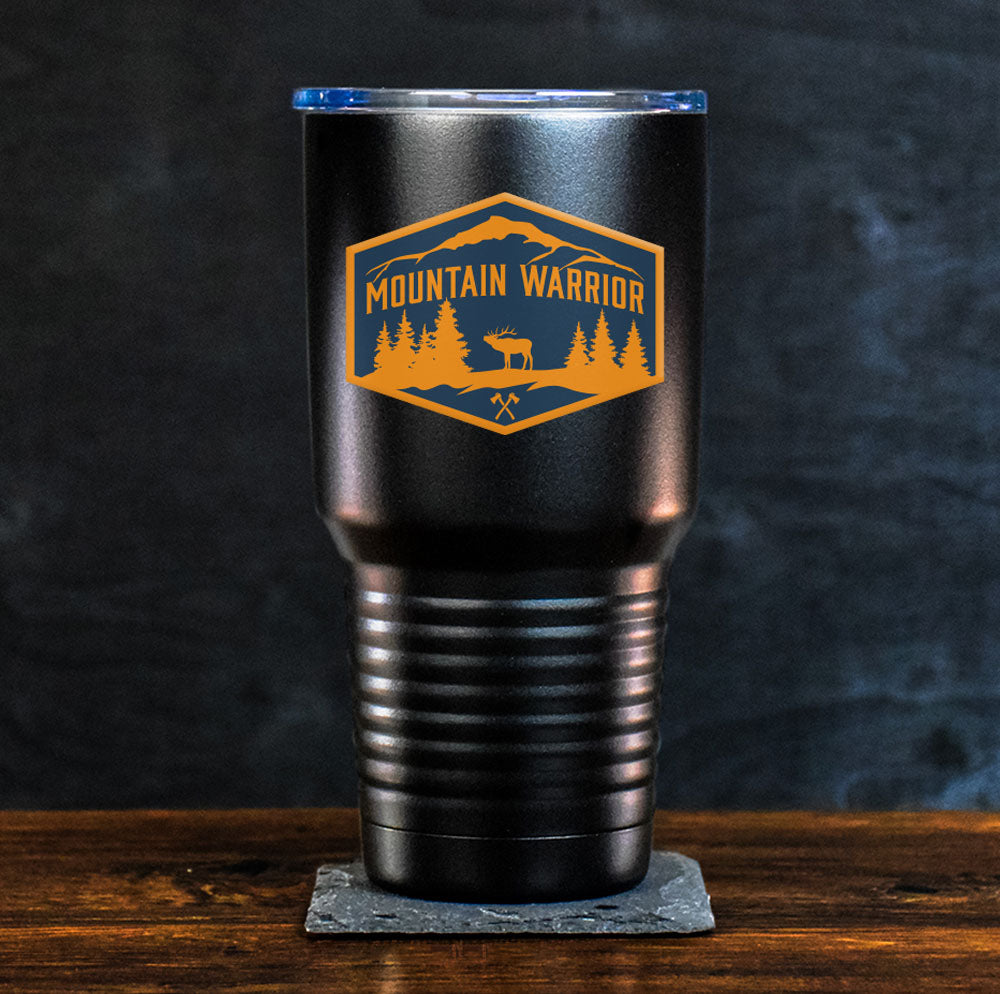 Mountain Warrior Logo UV Tumbler
