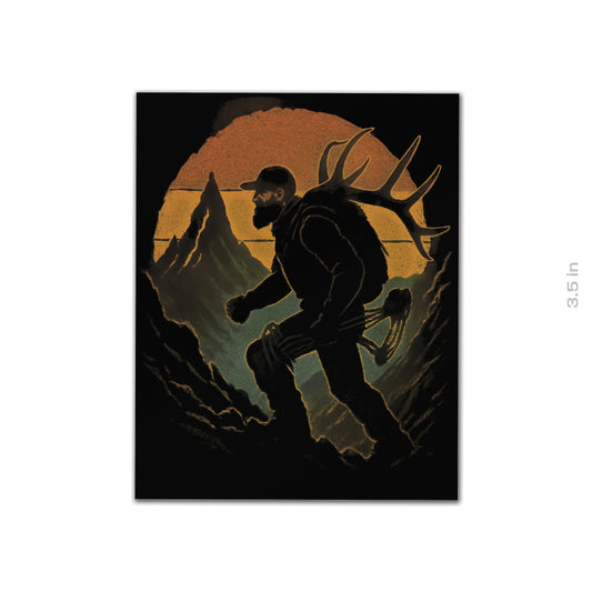 Archery Hunter Retro Sticker