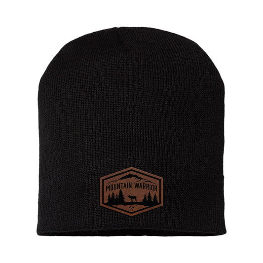 Mountain Warrior Leather Beanie