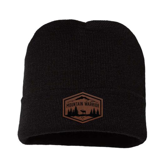 Mountain Warrior Leather Beanie
