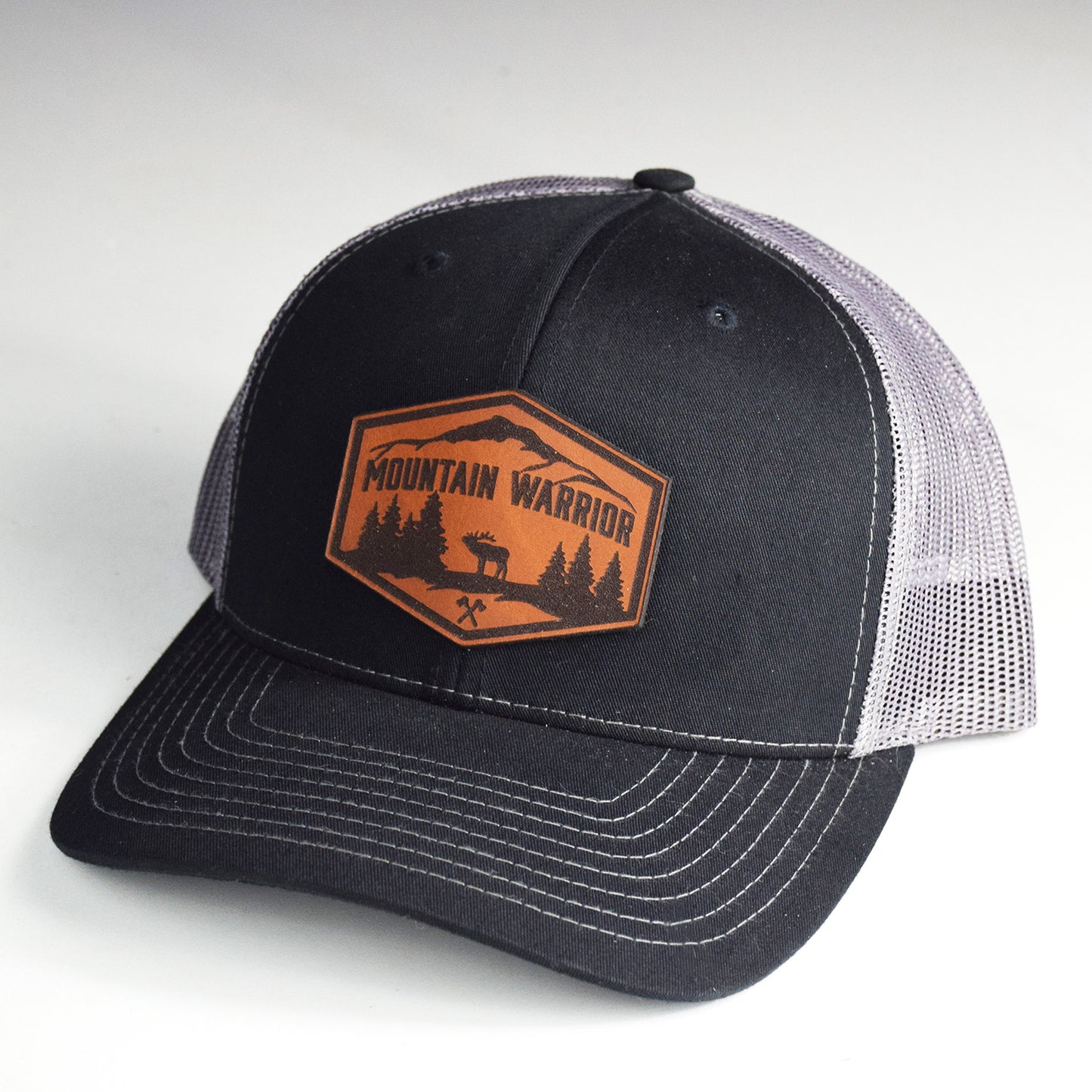 Mountain Warrior Logo Leather Patch Snapback