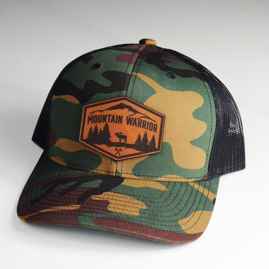 Mountain Warrior Logo Leather Patch Snapback