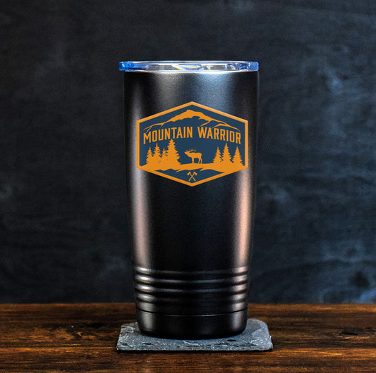 Mountain Warrior Logo UV Tumbler