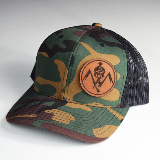 Warrior Ranch Logo Leather Patch Snapback